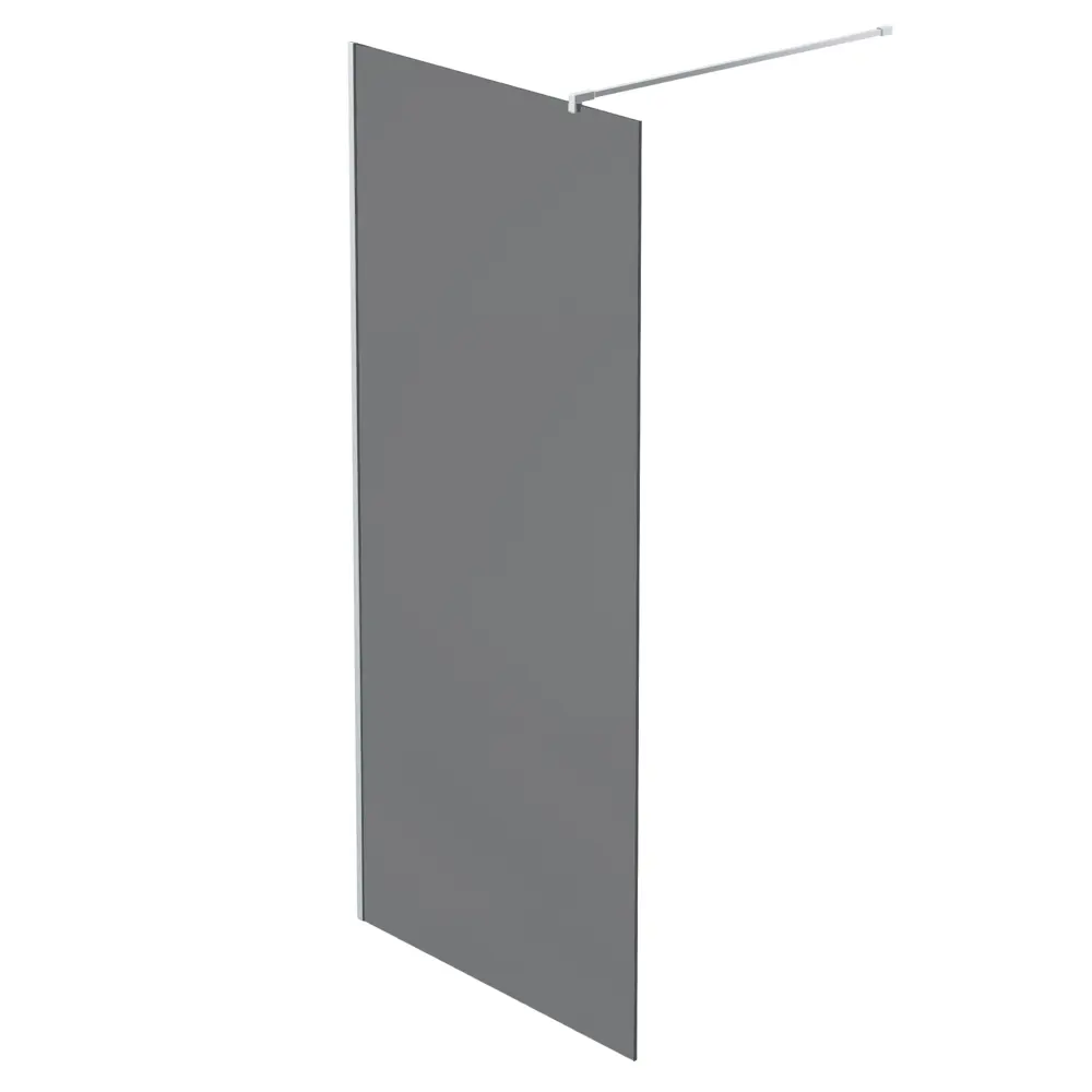 Фото 3 Душевая перегородка Mebelvann 110x200 см хромированный профиль тонированное стекло Фото 3 Душевая перегородка Mebelvann 110x200 см хромированный профиль тонированное стекло