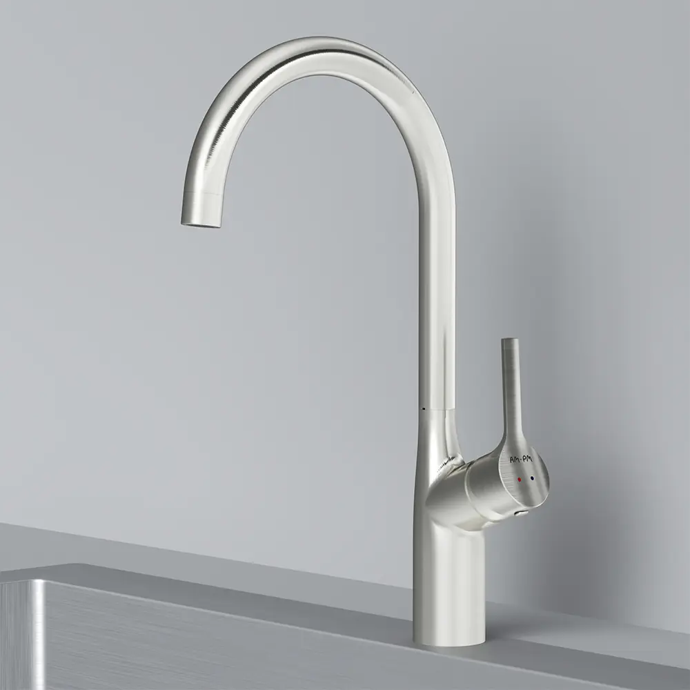 Фото 9 Смеситель для кухни Am pm Spike цвет общая высота 38 см сатин Фото 9 Смеситель для кухни Am pm Spike цвет общая высота 38 см сатин