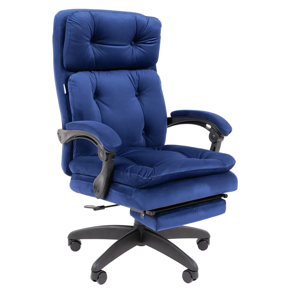 Фото Офисное кресло Chairman Home 442 73x114x70 см велюр цвет синий Фото Офисное кресло Chairman Home 442 73x114x70 см велюр цвет синий