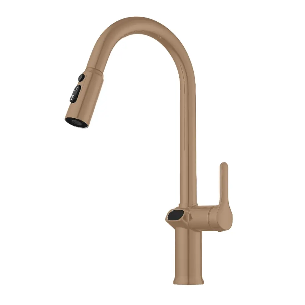 Фото Смеситель для кухни Knotlor KN-100-RB-LM 23.5 см выдвижной излив цвет бронза