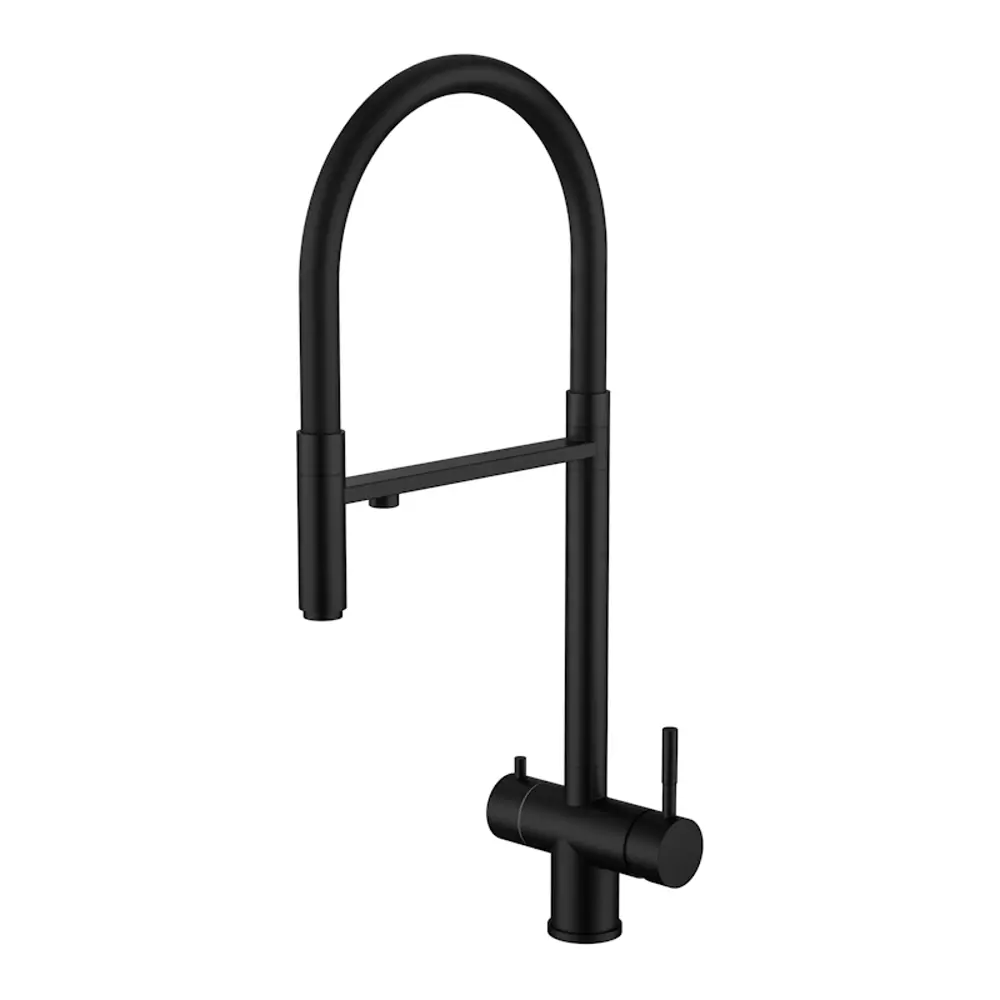 Фото Смеситель для кухни Knotlor SS-16-BL-LM гибкий излив 25 см цвет черный Фото Смеситель для кухни Knotlor SS-16-BL-LM гибкий излив 25 см цвет черный