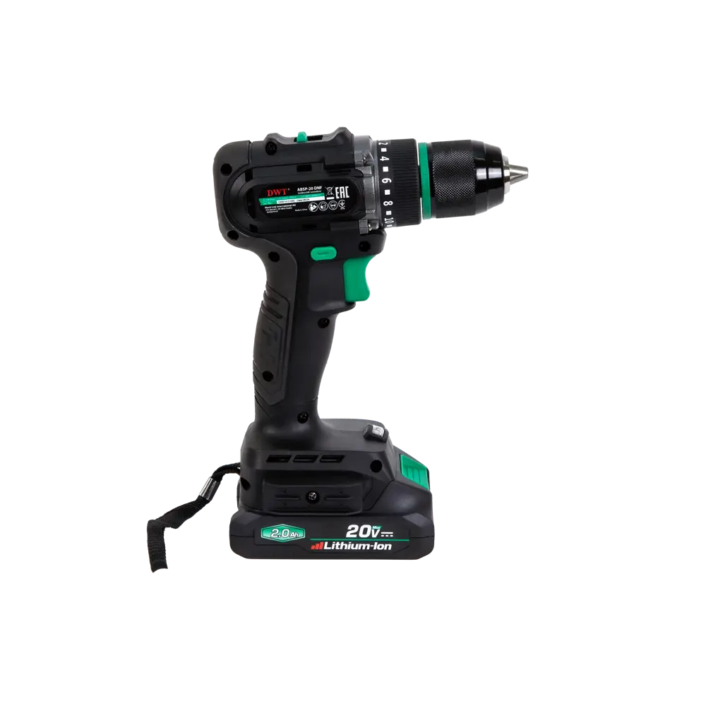 Фото 3 Дрель-шуруповерт аккумуляторная бесщеточная DWT ABSP-20 DNF-2 BMC, 20 В Li-Ion 2x2 Ач