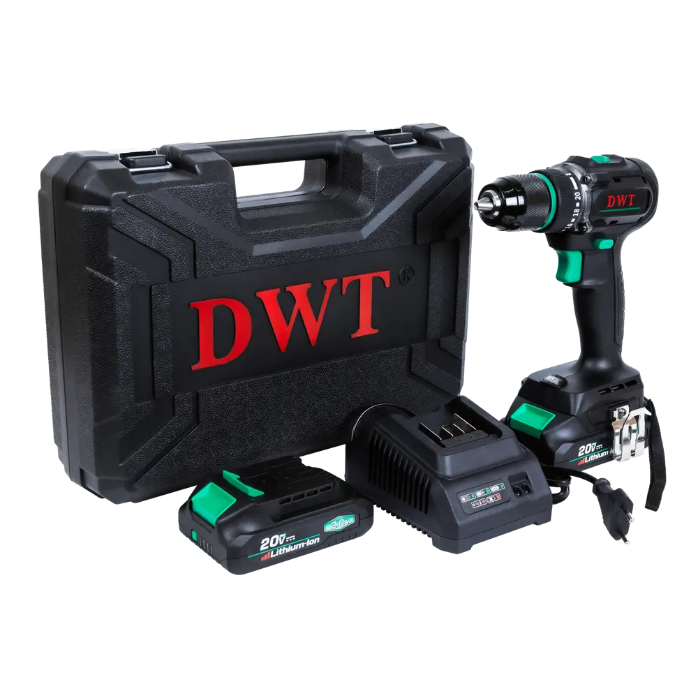 Фото 4 Дрель-шуруповерт аккумуляторная бесщеточная DWT ABSP-20 DNF-2 BMC, 20 В Li-Ion 2x2 Ач