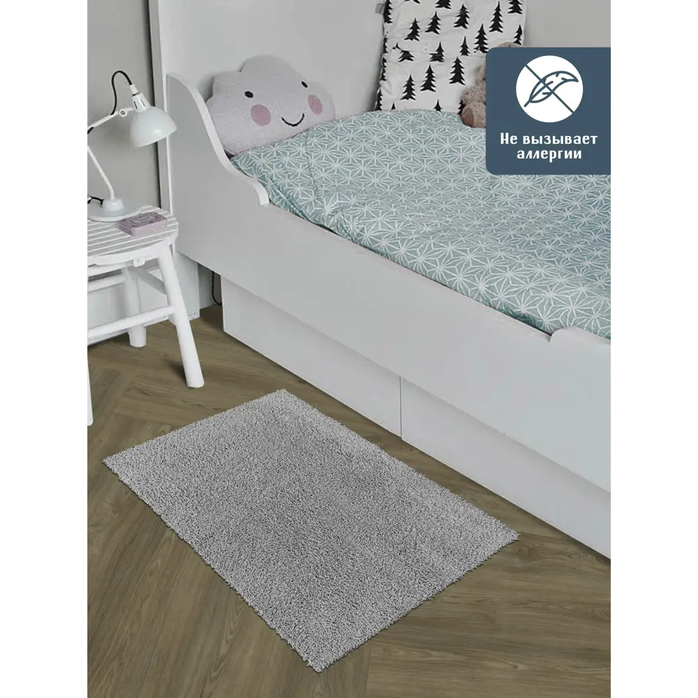 Фото 4 Коврик SHAHINTEX НАНОХЛОПОК 858071 50x80 цвет пепельный Фото 4 Коврик SHAHINTEX НАНОХЛОПОК 858071 50x80 цвет пепельный