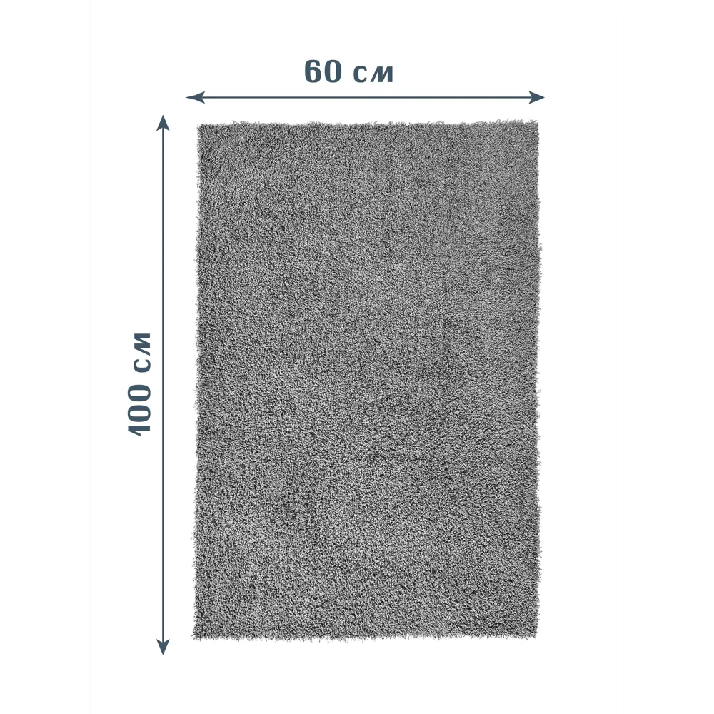 Фото 7 Коврик SHAHINTEX НАНОХЛОПОК 858132 60x100 цвет пепельный