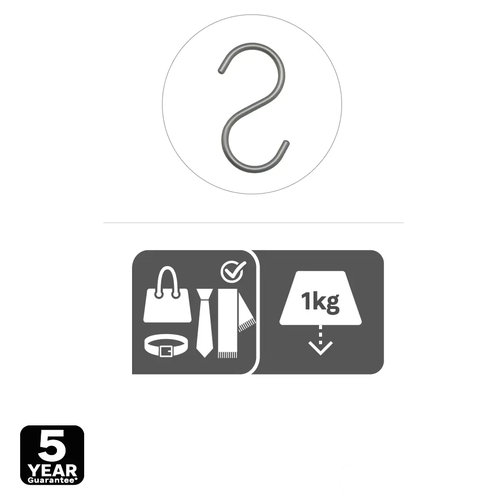 Фото 4 Крючок KONSENSA 5.5 см металл цвет серебро 2 шт. Фото 4 Крючок KONSENSA 5.5 см металл цвет серебро 2 шт.