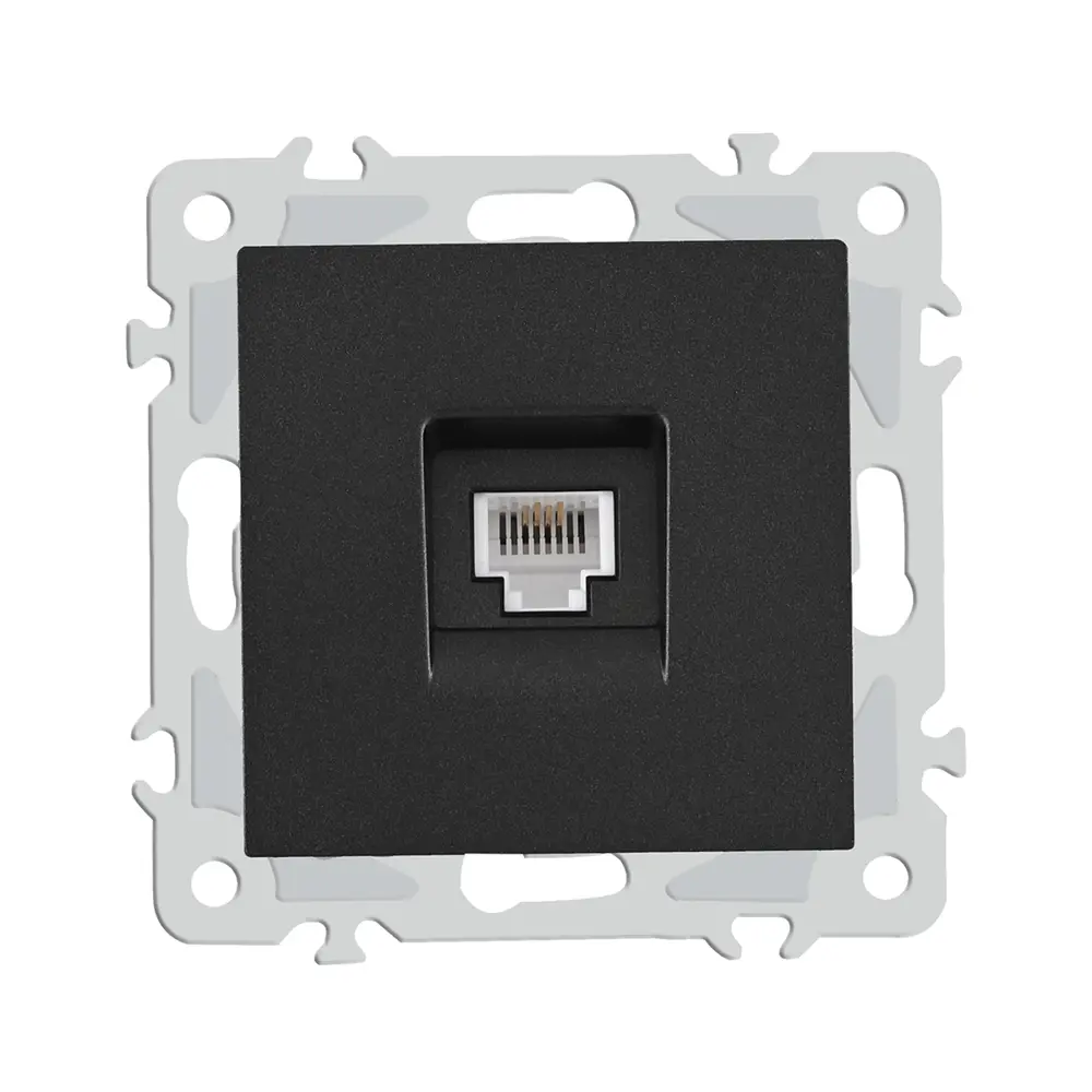 Фото 4 Розетка телефонная встраиваемая Arte milano 206.51-1.black RJ11 цвет черный Фото 4 Розетка телефонная встраиваемая Arte milano 206.51-1.black RJ11 цвет черный