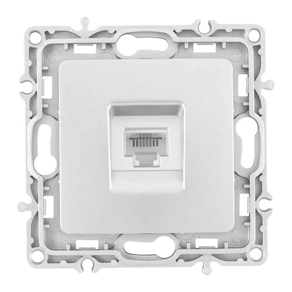 Фото 5 Розетка телефонная встраиваемая Arte milano 217.51-1.silver RJ11 цвет серебро Фото 5 Розетка телефонная встраиваемая Arte milano 217.51-1.silver RJ11 цвет серебро