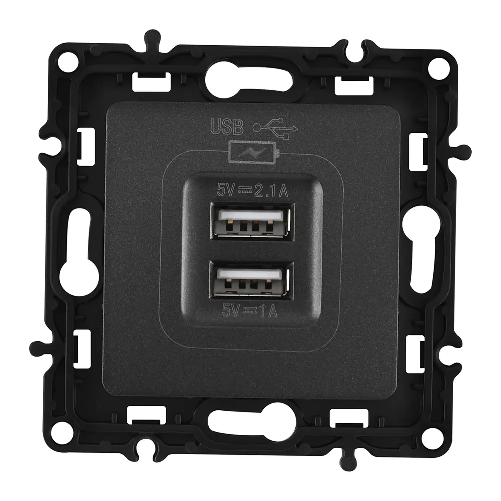 Фото 5 Розетка USB встраиваемая Arte milano 217.46-1.black цвет черный Фото 5 Розетка USB встраиваемая Arte milano 217.46-1.black цвет черный