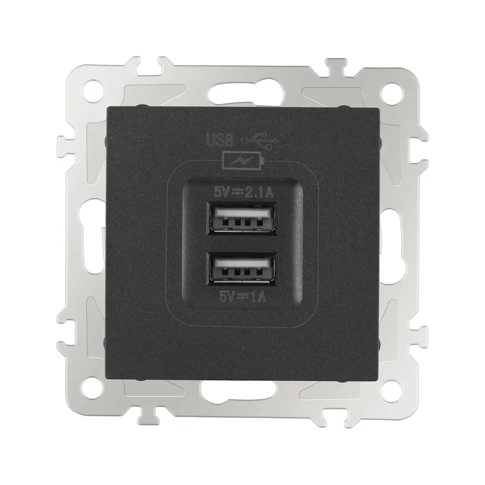 Фото 5 Розетка USB встраиваемая Arte milano 206.46-1.black цвет черный Фото 5 Розетка USB встраиваемая Arte milano 206.46-1.black цвет черный