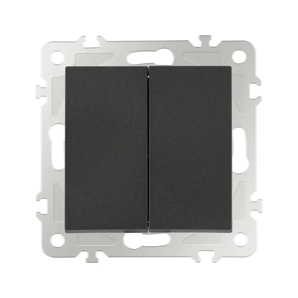 Фото 5 Выключатель проходной встраиваемый Arte milano 206.32-2.black 2 клавиши цвет черный