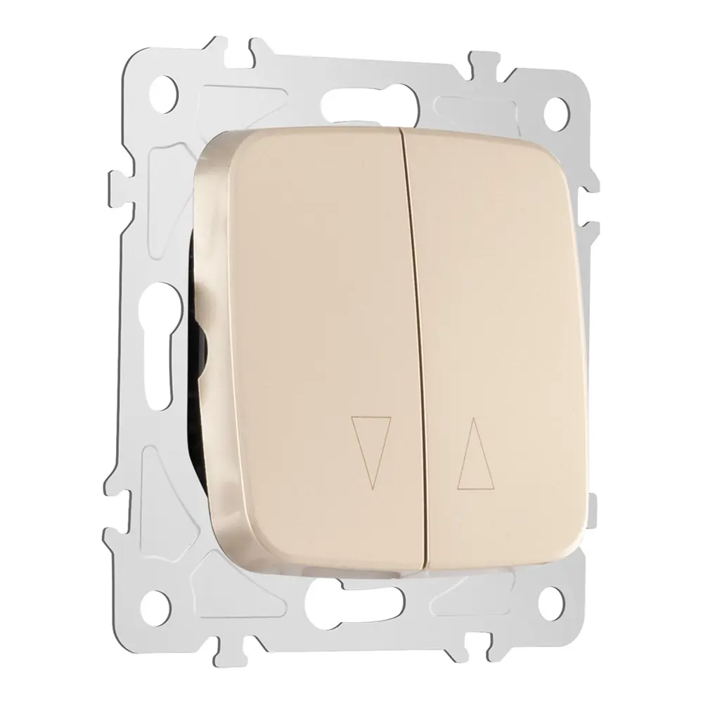 Фото 5 Выключатель жалюзи встраиваемый Arte milano 205.38-2.shampan 1 клавиша цвет шампань Фото 5 Выключатель жалюзи встраиваемый Arte milano 205.38-2.shampan 1 клавиша цвет шампань