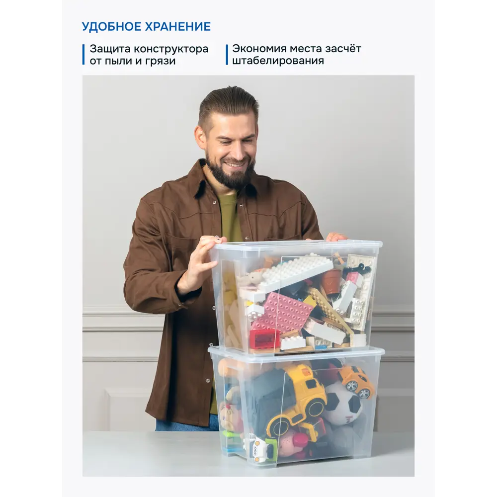 Фото 3 Контейнер для хранения Ikea Samla 22 л 39x28x28 см пластик цвет прозрачный Фото 3 Контейнер для хранения Ikea Samla 22 л 39x28x28 см пластик цвет прозрачный