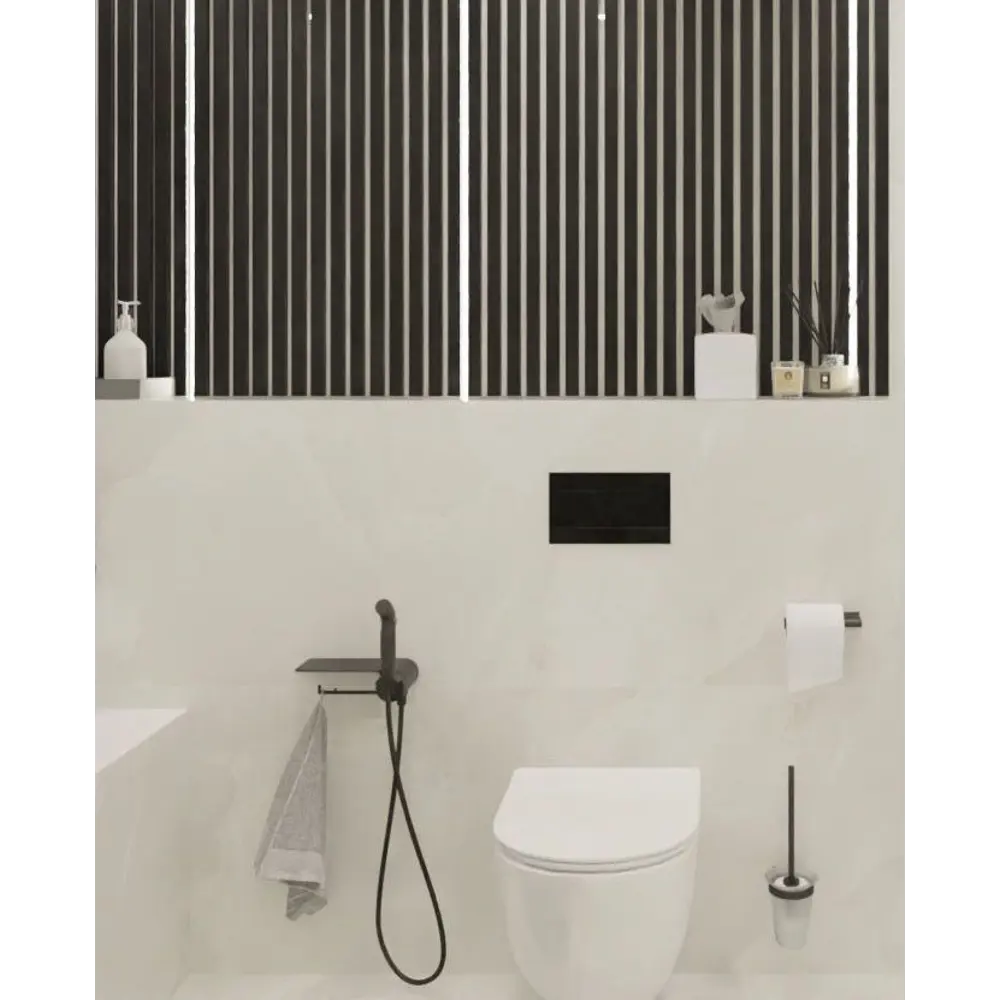 Фото 10 Комплект инсталляция с унитазом Oli Vikent Tornado 4 в 1 безободковый с микролифтом с клавишей Slim цвет черный