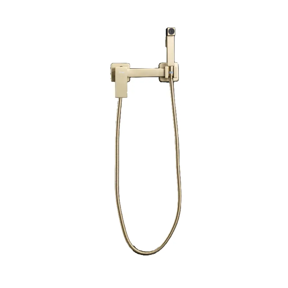 Фото Смеситель с гигиеническим душем Frap F7504-3 сатин золотой Фото Смеситель с гигиеническим душем Frap F7504-3 сатин золотой