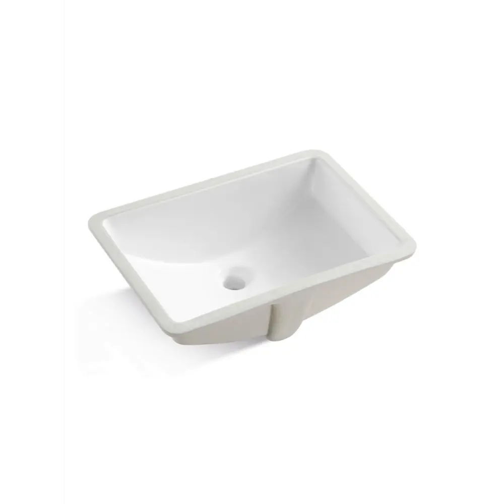 Фото 5 Раковина встраиваемая Bond RA7796LP7753WH прямоугольная под столешницу 52.5x37x21см белая с переливом