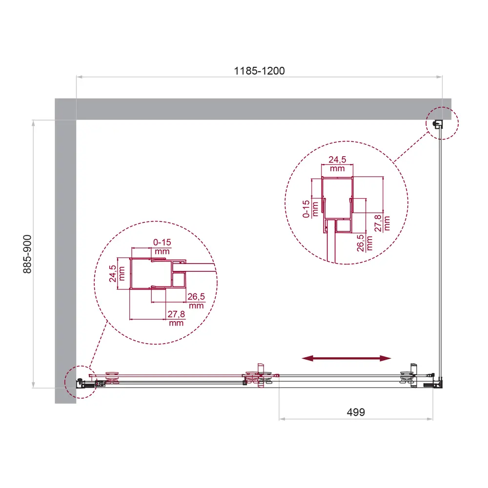 Фото 5 Душевой уголок Belbagno LUCE LUCE-AH-1-120/90-P-Cr прямоугольная 120x90см хромированный профиль эффект стекла рифленый Фото 5 Душевой уголок Belbagno LUCE LUCE-AH-1-120/90-P-Cr прямоугольная 120x90см хромированный профиль эффект стекла рифленый