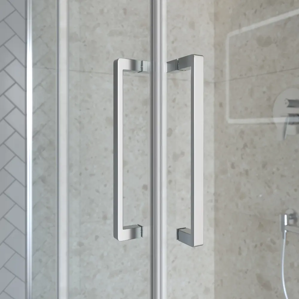 Фото 3 Душевой уголок Belbagno MARINO MARINO-2-AH-1-150/100-C-Cr прямоугольная 150x100см хромированный профиль эффект стекла прозрачный