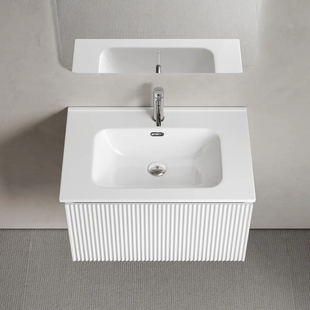 Фото 7 Тумба под раковину подвесная Sancos SNR1.070W 69см цвет bianco Фото 7 Тумба под раковину подвесная Sancos SNR1.070W 69см цвет bianco