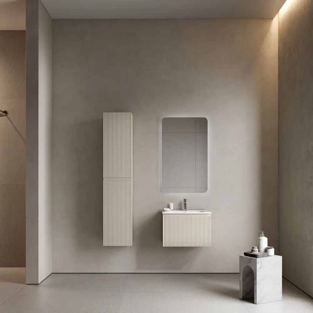 Фото 2 Тумба под раковину подвесная Sancos SNR1.060CE 59см цвет beige soft Фото 2 Тумба под раковину подвесная Sancos SNR1.060CE 59см цвет beige soft