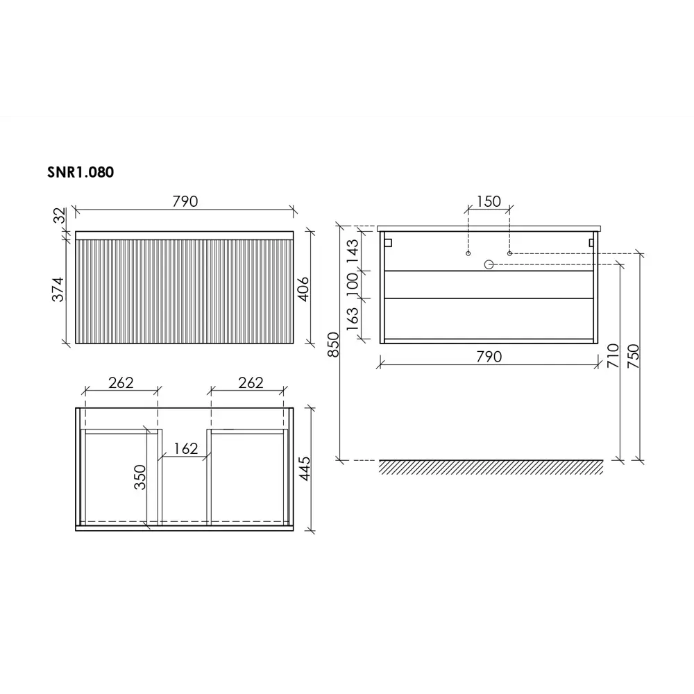 Фото 8 Тумба под раковину подвесная Sancos SNR1.080W 79см цвет bianco Фото 8 Тумба под раковину подвесная Sancos SNR1.080W 79см цвет bianco