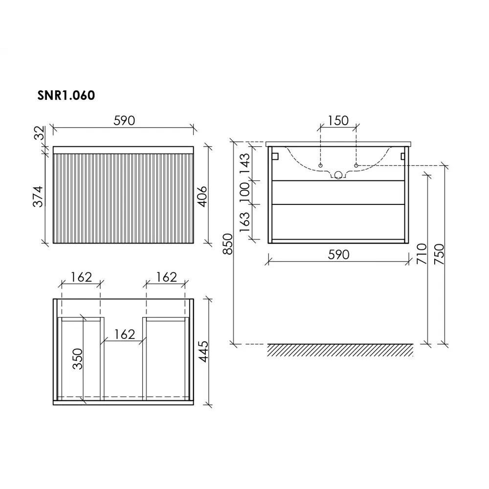 Фото 8 Тумба под раковину подвесная Sancos SNR1.060SM 59см цвет doha soft Фото 8 Тумба под раковину подвесная Sancos SNR1.060SM 59см цвет doha soft
