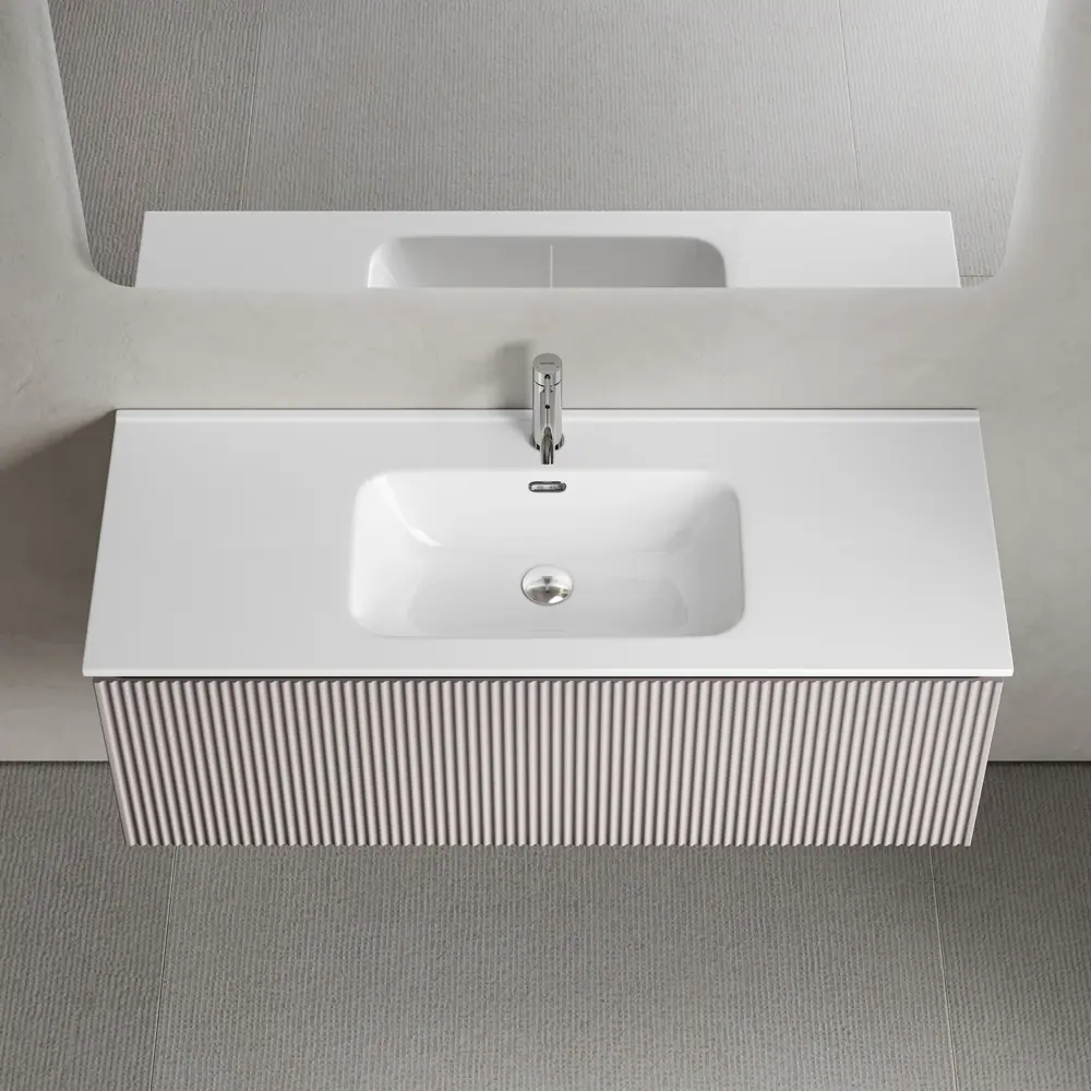 Фото 7 Тумба под раковину подвесная Sancos SNR1.0120SM 119.5см цвет doha soft