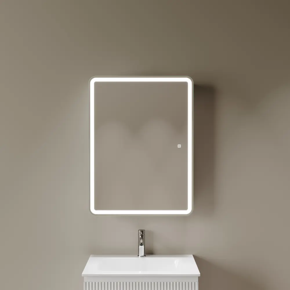 Фото 4 Зеркальный шкаф для ванной Sancos Diva 60x80 см с LED подсветкой Фото 4 Зеркальный шкаф для ванной Sancos Diva 60x80 см с LED подсветкой