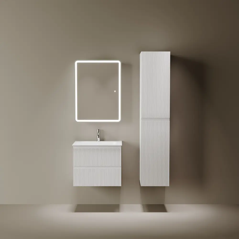 Фото 2 Зеркальный шкаф для ванной Sancos Diva 60x80 см с LED подсветкой Фото 2 Зеркальный шкаф для ванной Sancos Diva 60x80 см с LED подсветкой