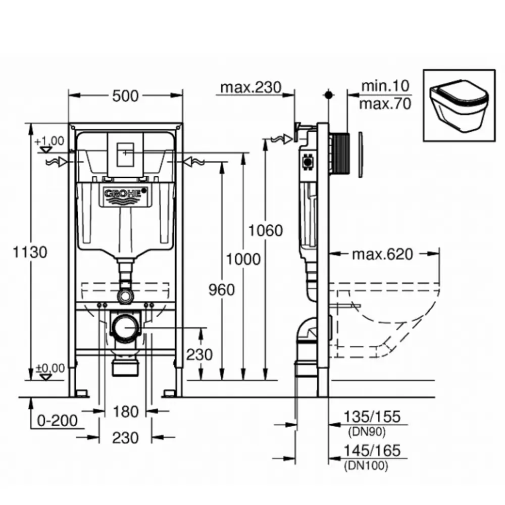 Фото 5 Комплект инсталляция Grohe Rapid SL 38772001 унитаз Esbano Teruel-WBN безободковый с функцией биде Фото 5 Комплект инсталляция Grohe Rapid SL 38772001 унитаз Esbano Teruel-WBN безободковый с функцией биде