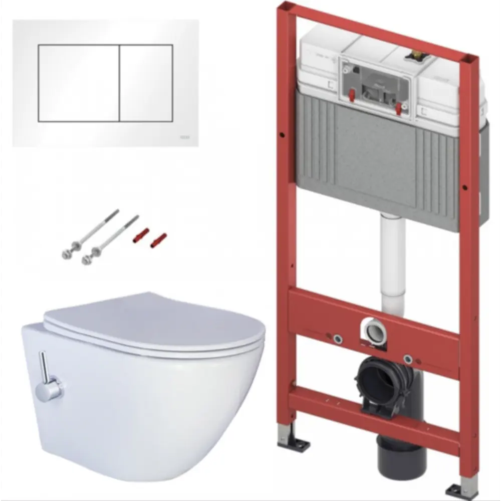 Фото Комплект инсталляция Tece Tecebase 2.0 9400413 унитаз Esbano Teruel-WBN безободковый с функцией биде Фото Комплект инсталляция Tece Tecebase 2.0 9400413 унитаз Esbano Teruel-WBN безободковый с функцией биде