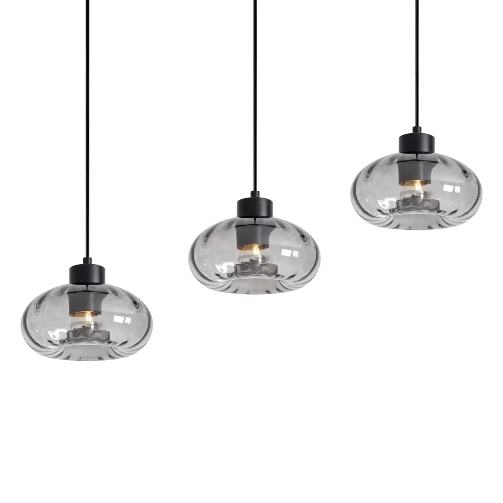 Фото 4 Светильник подвесной Glans 3 лампы 10 м² цвет черный/серый Фото 4 Светильник подвесной Glans 3 лампы 10 м² цвет черный/серый