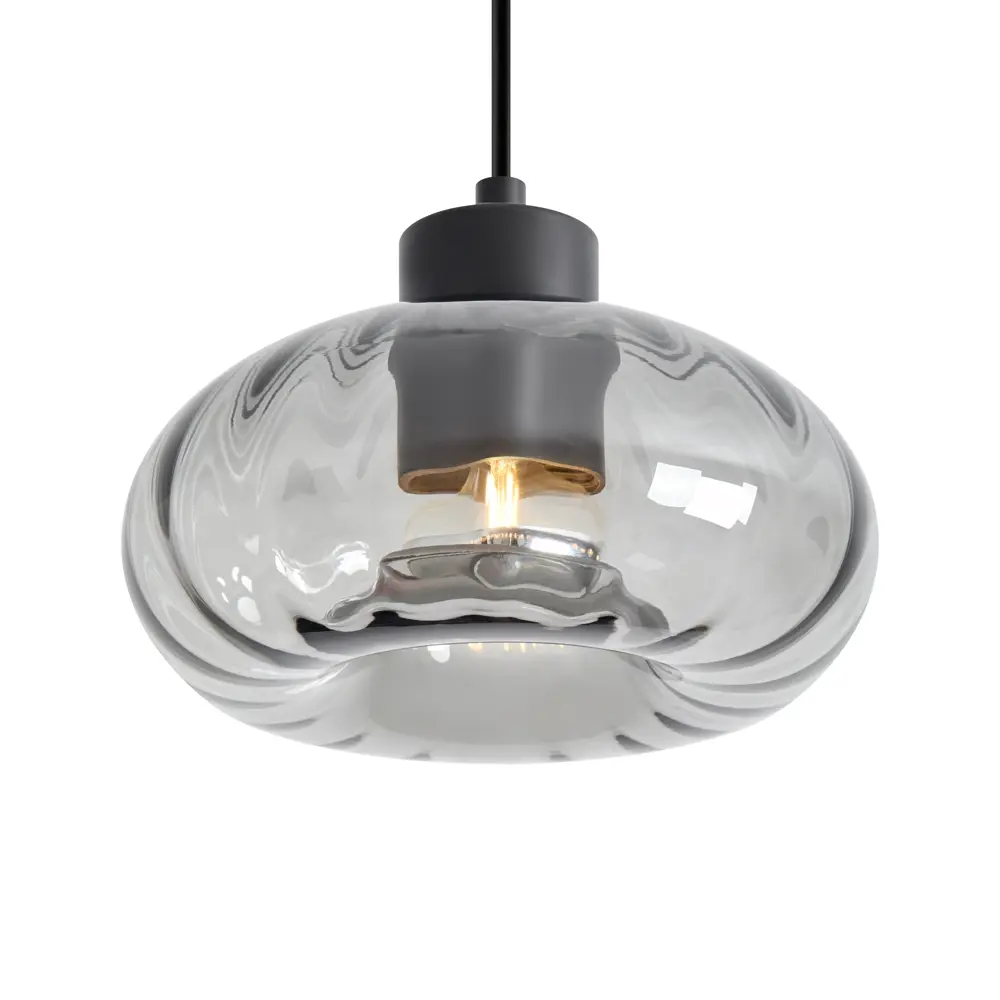 Фото 4 Светильник подвесной Glans 1 лампа 3 м² цвет черный/серый Фото 4 Светильник подвесной Glans 1 лампа 3 м² цвет черный/серый