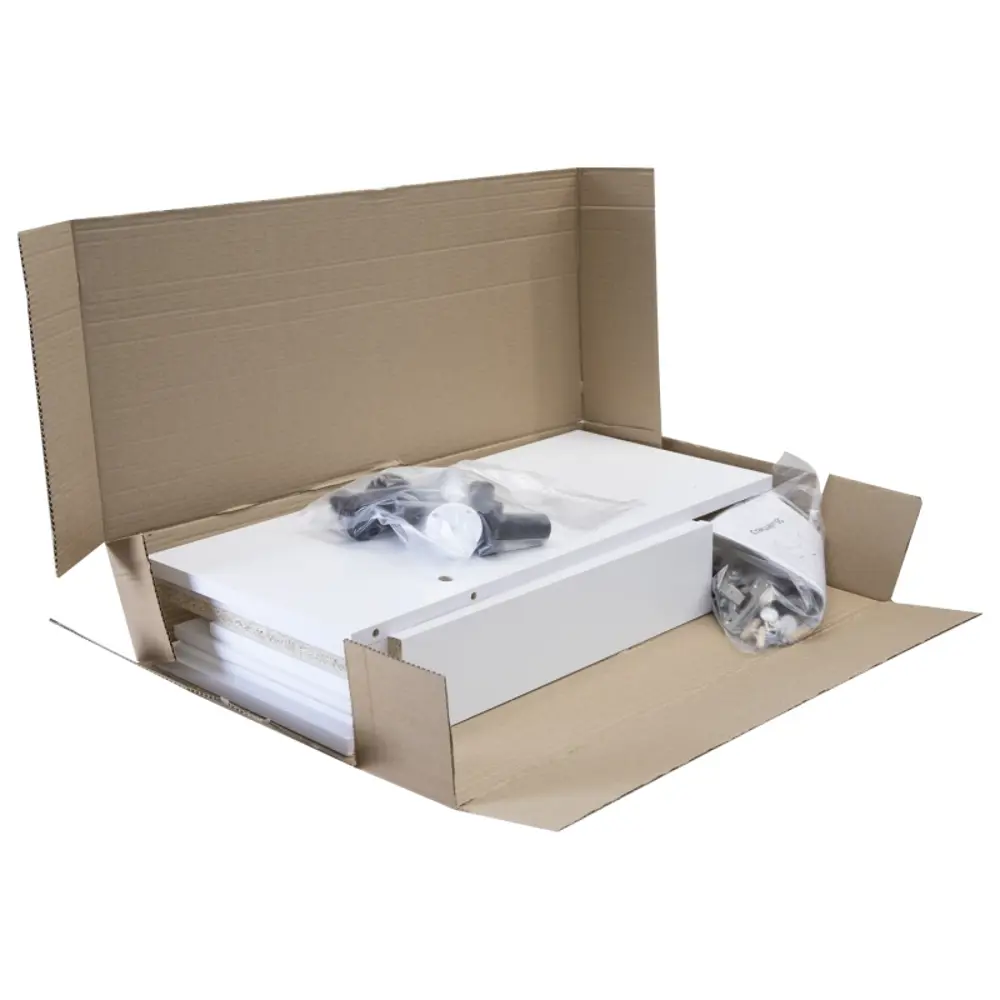 Фото 3 Тумба под раковину напольная Mixline Брикс 557491 59.7см цвет белый/дуб вотан