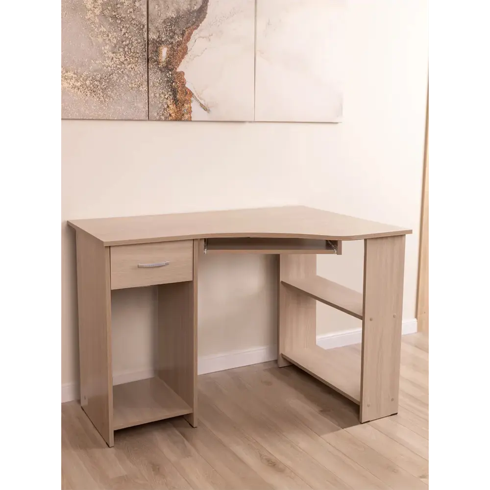 Фото 9 Cтол компьютерный Formula мебели Орлеан 110x75x76 см ЛДСП цвет ясень шимо светлый Фото 9 Cтол компьютерный Formula мебели Орлеан 110x75x76 см ЛДСП цвет ясень шимо светлый