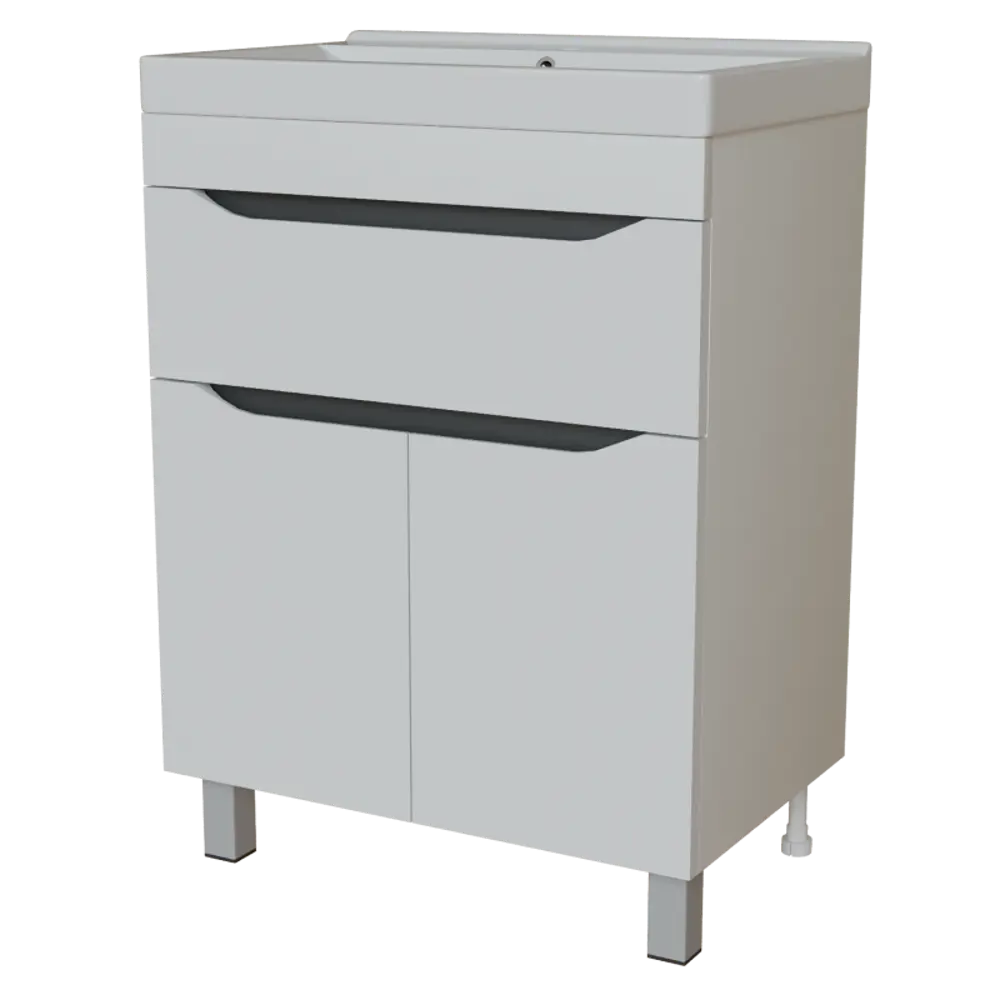 Фото Тумба под раковину напольная Mixline Лайн 555462 56.8см цвет белый