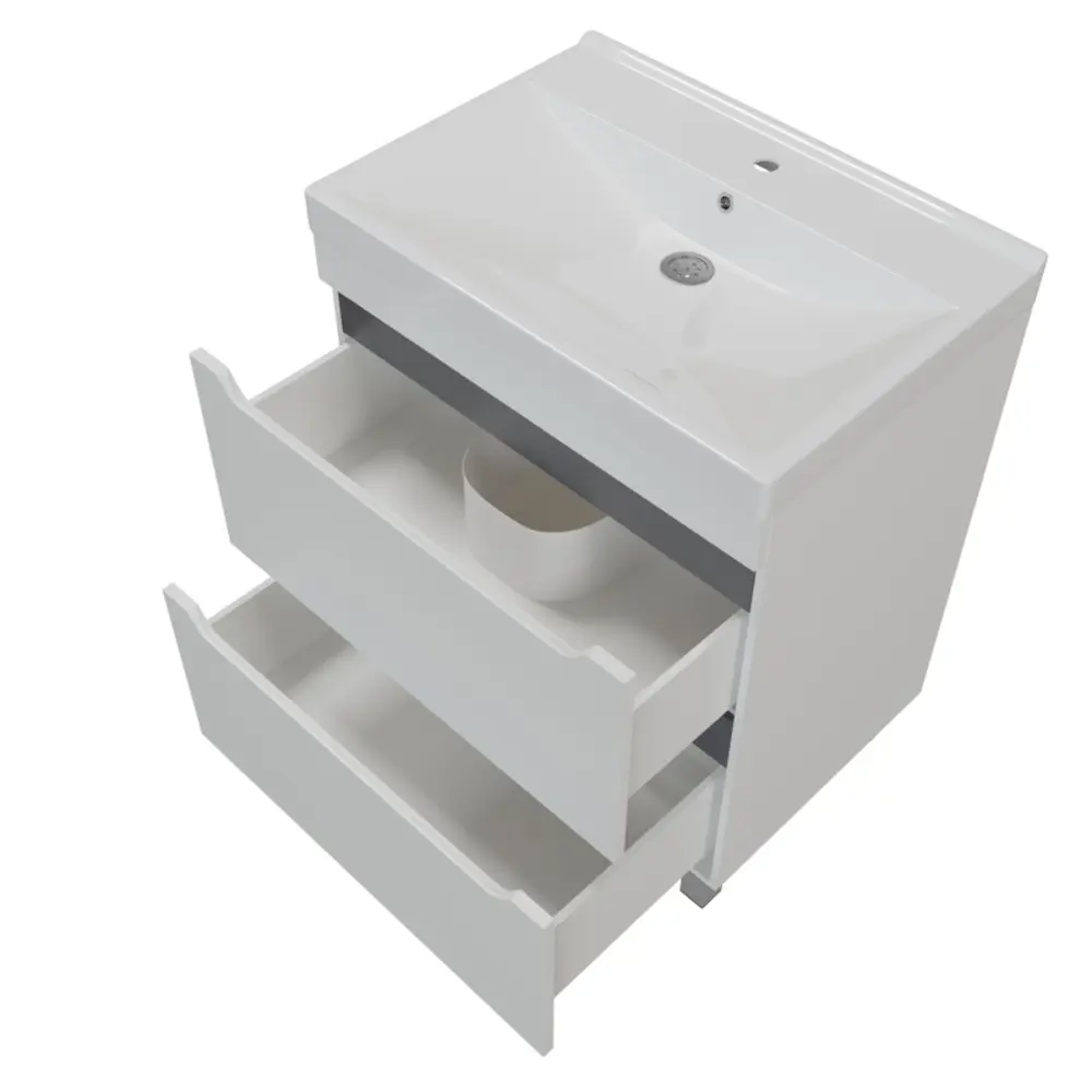 Фото 2 Тумба под раковину напольная Mixline Лайн 555471 69.4см цвет белый Фото 2 Тумба под раковину напольная Mixline Лайн 555471 69.4см цвет белый