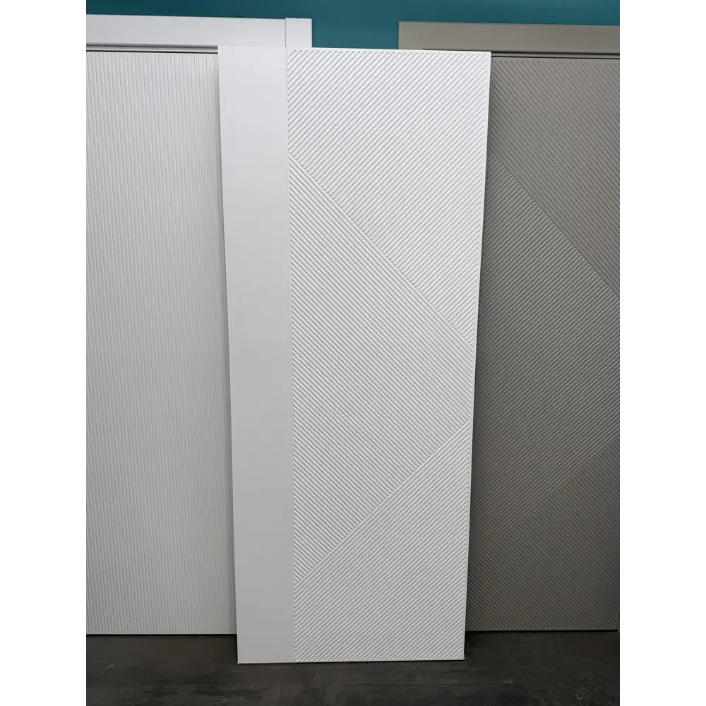 Фото 4 Комплект межкомнатной двери Wanmark Синди-13 глухая 200x80см эмаль цвет белый с коробом и наличниками Фото 4 Комплект межкомнатной двери Wanmark Синди-13 глухая 200x80см эмаль цвет белый с коробом и наличниками