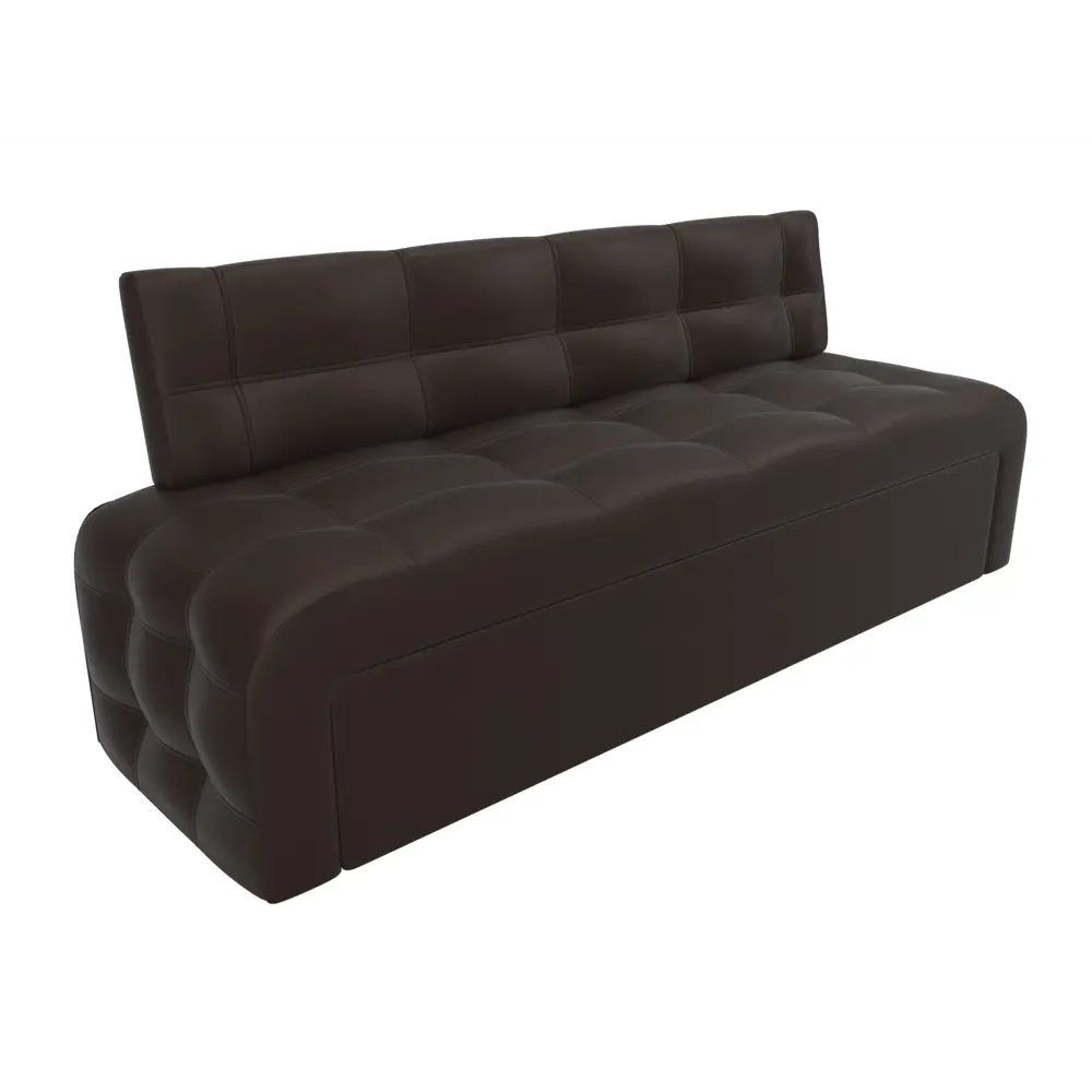 Фото 3 Диван кухонный прямой Люксор Лига диванов 28580 200x82x62 см экокожа цвет коричневый