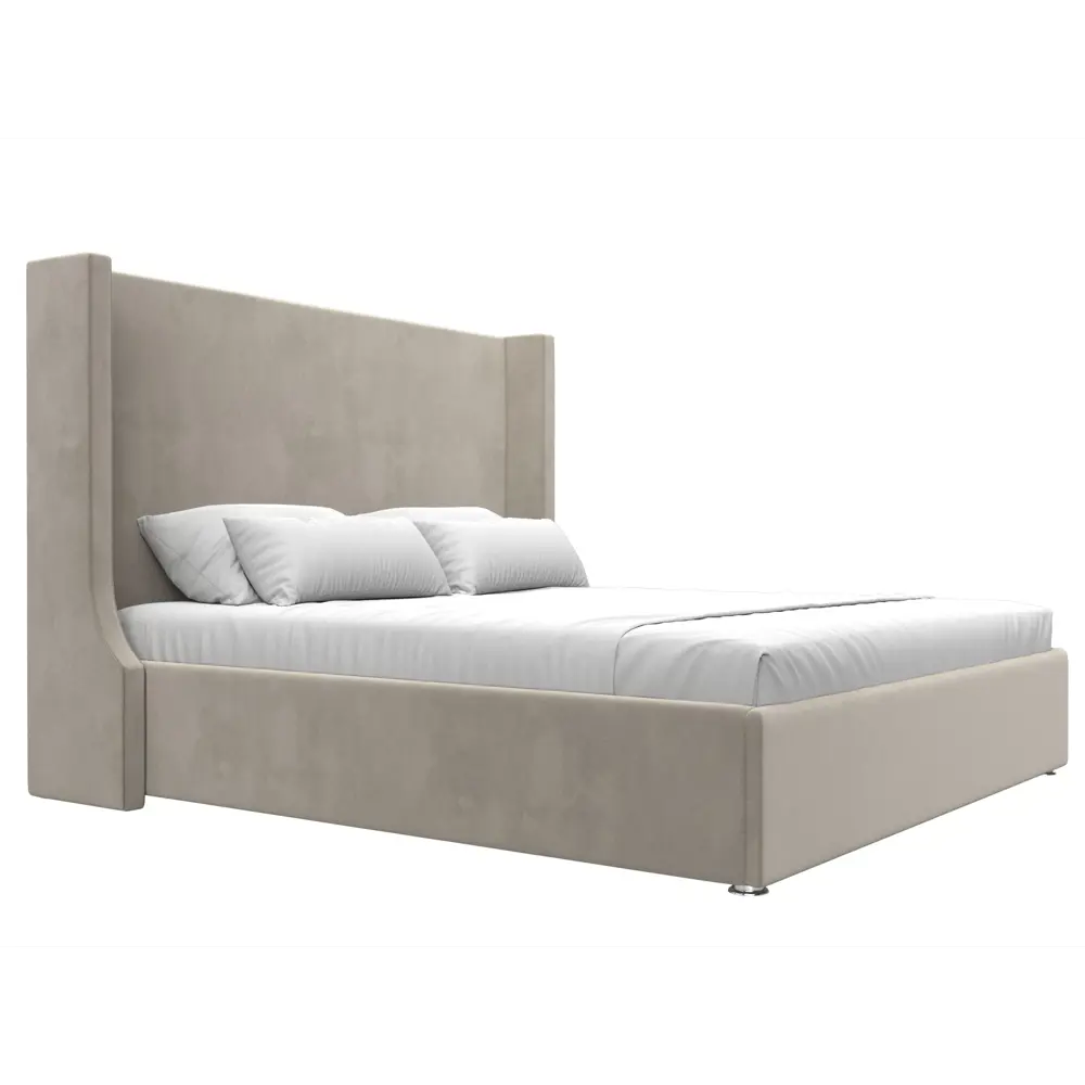 Фото 3 Кровать Ларго 180 Лига диванов 120730 200x140x211 см микровельвет цвет бежевый Фото 3 Кровать Ларго 180 Лига диванов 120730 200x140x211 см микровельвет цвет бежевый