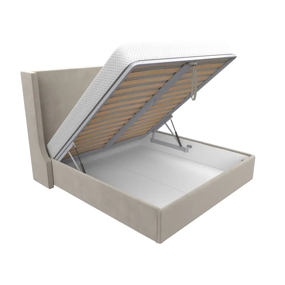 Фото 5 Кровать Ларго 180 Лига диванов 120730 200x140x211 см микровельвет цвет бежевый Фото 5 Кровать Ларго 180 Лига диванов 120730 200x140x211 см микровельвет цвет бежевый