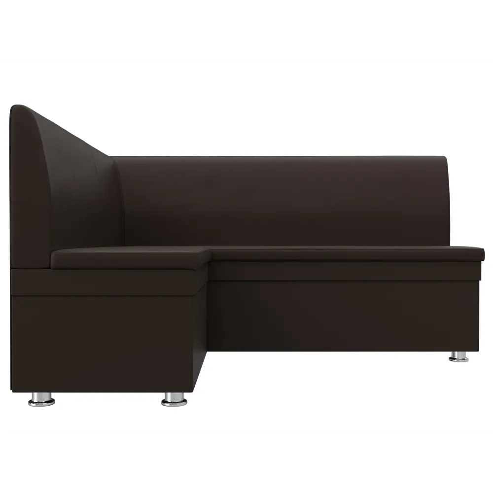 Фото 2 Диван кухонный угловой Уют левый угол Лига диванов 28385L 152x89x126 см экокожа цвет коричневый