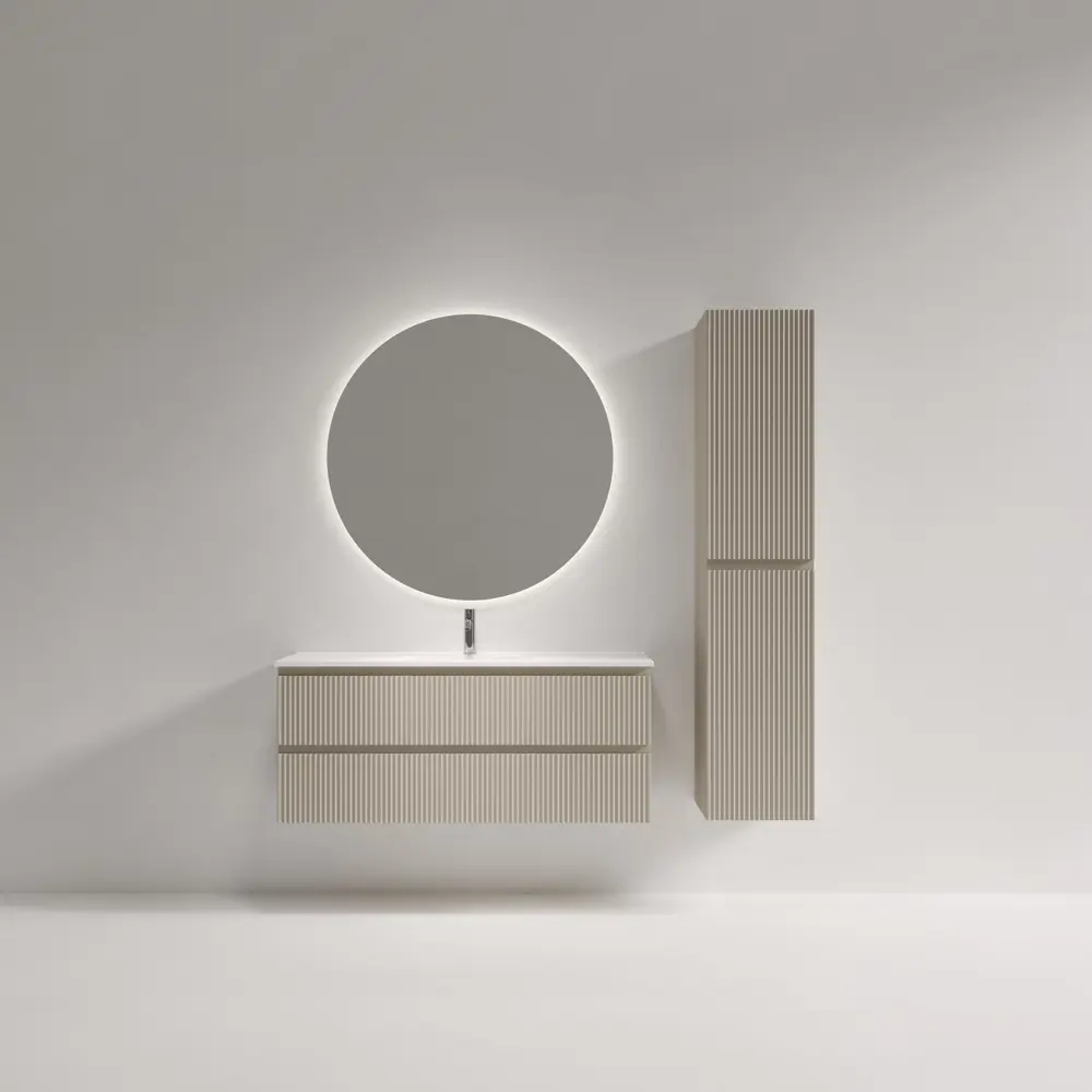 Фото 2 Тумба под раковину подвесная Sancos Snob R SNR120/39CE 119.5см цвет beige soft Фото 2 Тумба под раковину подвесная Sancos Snob R SNR120/39CE 119.5см цвет beige soft