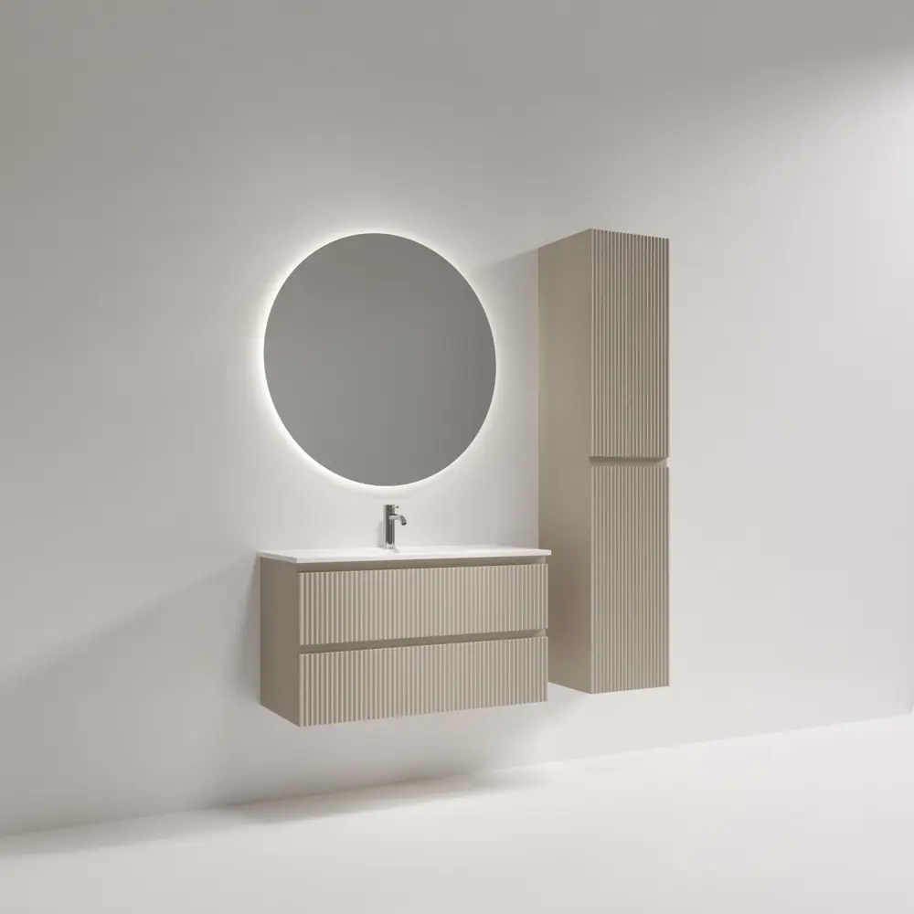 Фото 3 Тумба под раковину подвесная Sancos Snob R SNR90/39CE 89см цвет beige soft