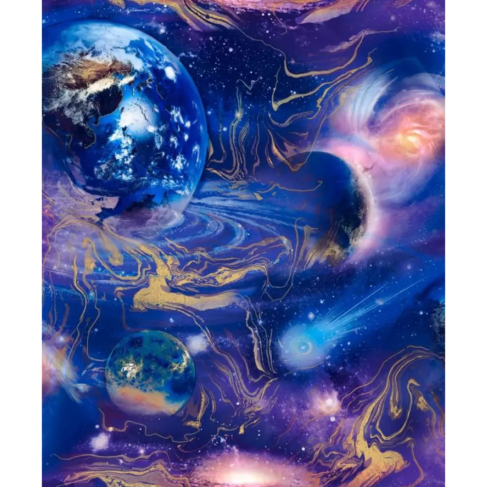 Фото 2 Обои виниловые Саратовские обои Планета Еврокомфорт 0.53 м цвет синий,золотой,фиолетовый (планета 251-01) ЦБ-00001315 Фото 2 Обои виниловые Саратовские обои Планета Еврокомфорт 0.53 м цвет синий,золотой,фиолетовый (планета 251-01) ЦБ-00001315