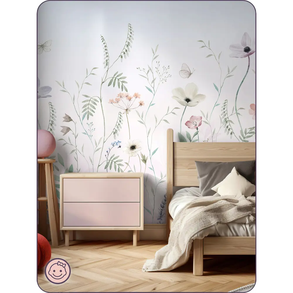 Фото 2 Фотообои флизелиновые Barton wall 3d цветы бабочки 600x270 см Фото 2 Фотообои флизелиновые Barton wall 3d цветы бабочки 600x270 см