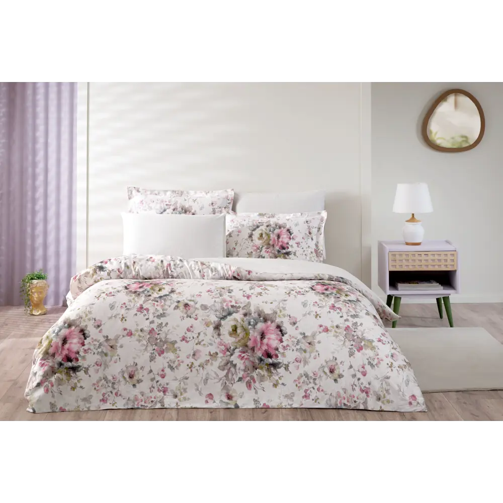 Фото Комплект постельного белья Tac Digital сатин евро наволочки 50 x 70- 4 шт цвет розовый