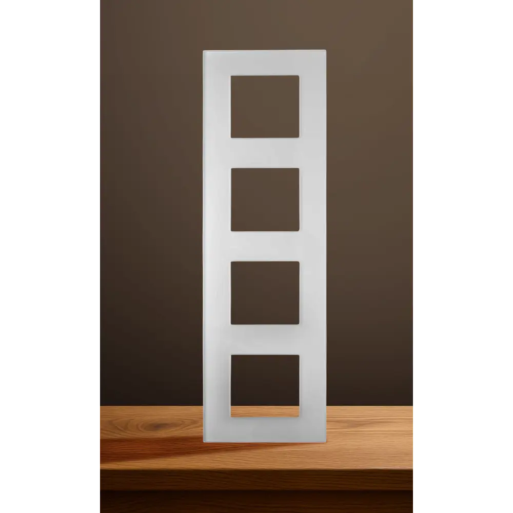 Фото 7 Рамка для розеток и выключателей Vell WH4P-GL 4 поста цвет белый