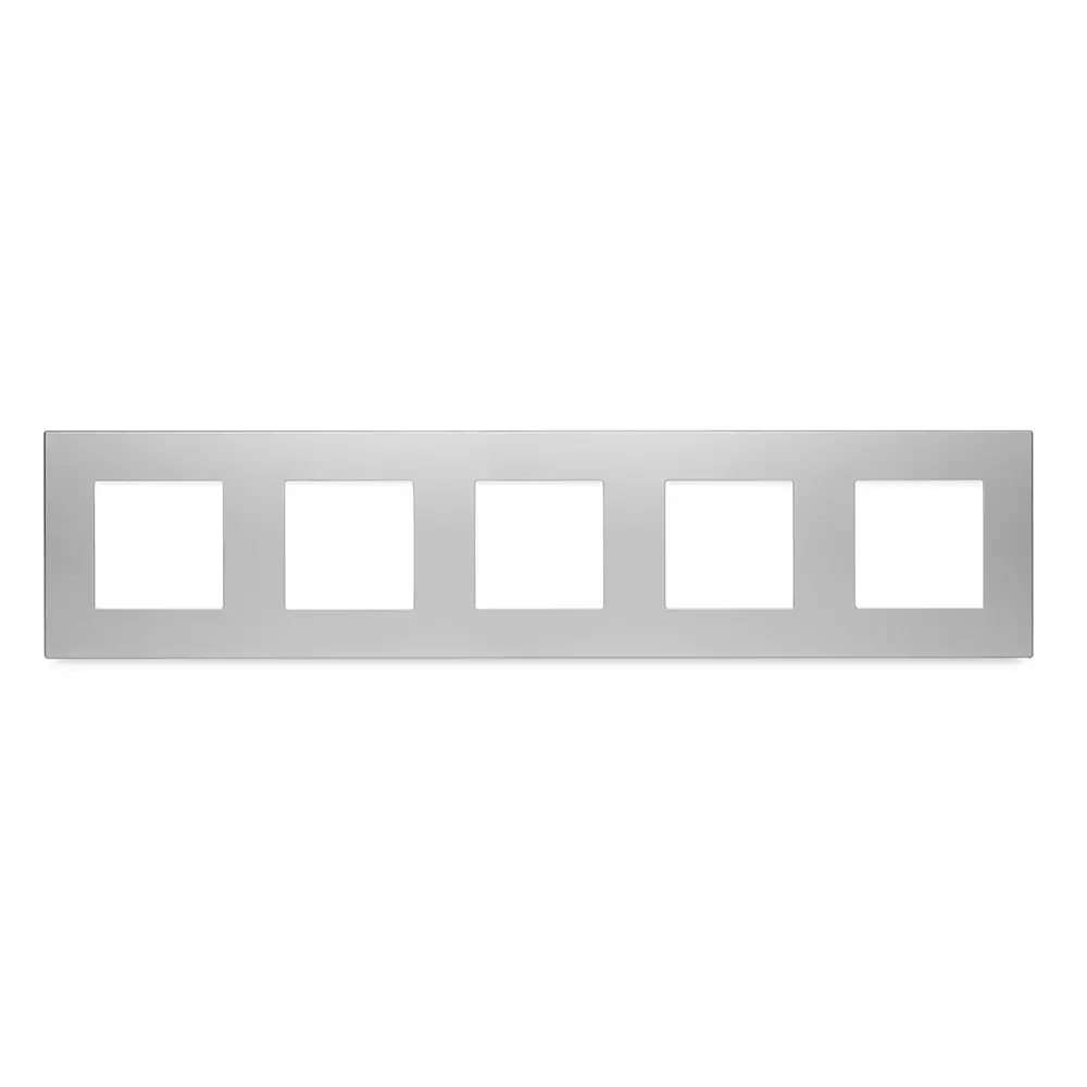 Фото Рамка для розеток и выключателей Vell GY5P-PC 5 постов цвет серый Фото Рамка для розеток и выключателей Vell GY5P-PC 5 постов цвет серый