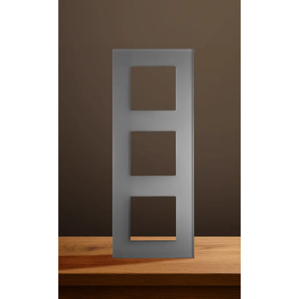 Фото 7 Рамка для розеток и выключателей Vell GY3P-GL 3 поста цвет серый